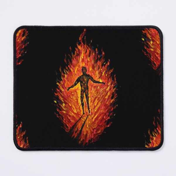 Item preview, Through Fire, I Find My Shadow – Inner Struggle Abstract Figure designed and sold by BigBobInk.