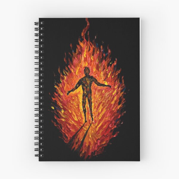 Item preview, Through Fire, I Find My Shadow – Inner Struggle Abstract Figure designed and sold by BigBobInk.