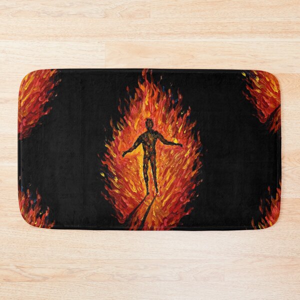 Item preview, Through Fire, I Find My Shadow – Inner Struggle Abstract Figure designed and sold by BigBobInk.
