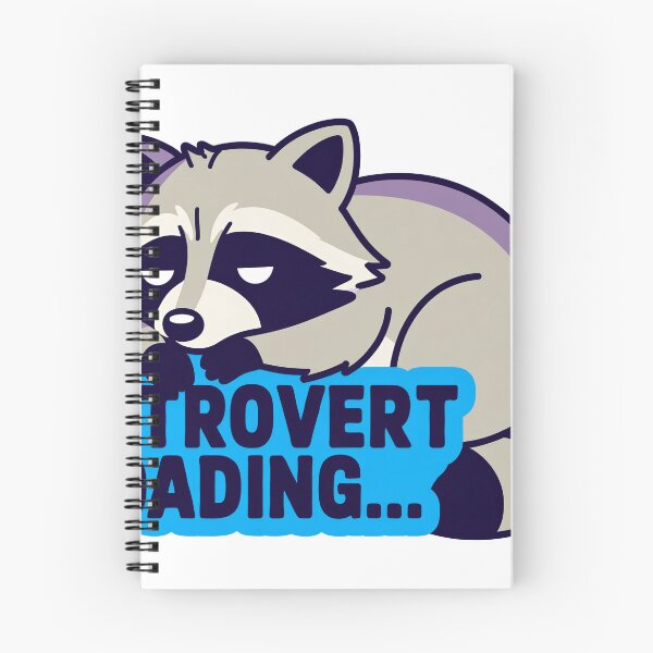Item preview, Introvert Loading Sarcastic Raccoon Sticker designed and sold by hypArt.