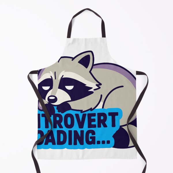 Item preview, Introvert Loading Sarcastic Raccoon Sticker designed and sold by hypArt.