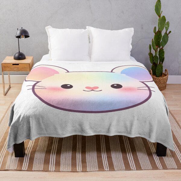 Item preview, Cute Kawaii Rainbow Mouse Face designed and sold by Owcomm.