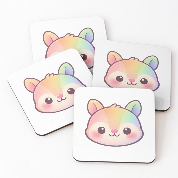 Item preview, Rainbow Pastel Kawaii Hamster Face Cute designed and sold by Owcomm.