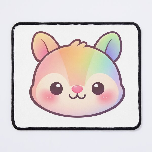 Item preview, Rainbow Pastel Kawaii Hamster Face Cute designed and sold by Owcomm.