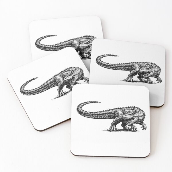 Item preview, Realistic minimalistic black and white velociraptor designed and sold by Minimalisticaly.