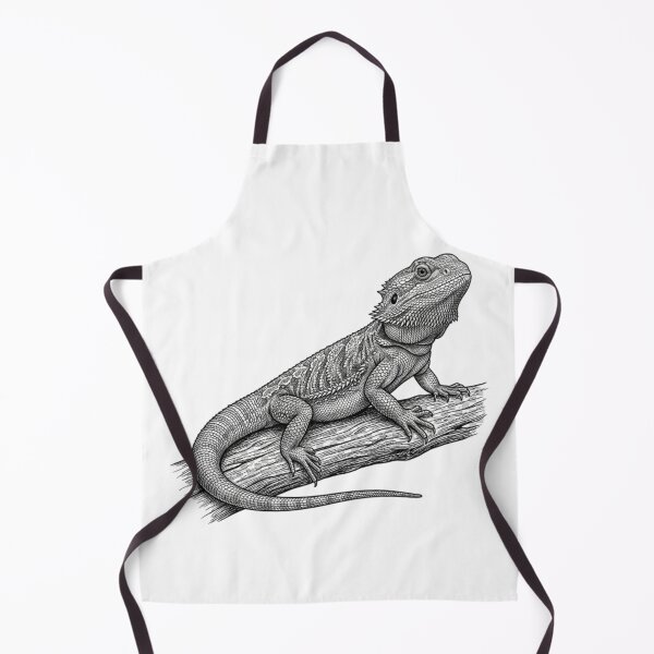 Item preview, Realistic high detail black and white bearded dragon designed and sold by Minimalisticaly.