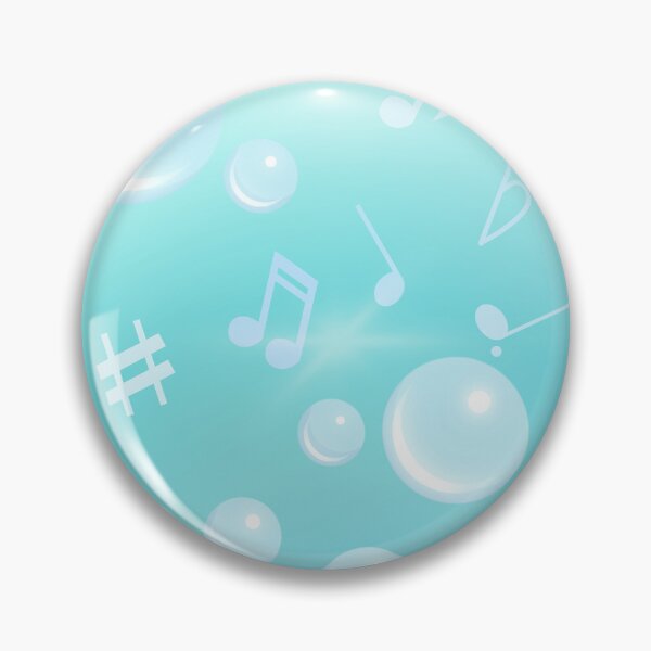 Item preview, Music Notation & Bubbles In Turquoise Green designed and sold by BrightrDayMusicArt.