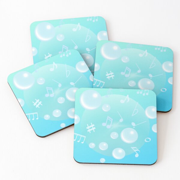 Item preview, Music Notation & Bubbles In Turquoise Green designed and sold by BrightrDayMusicArt.