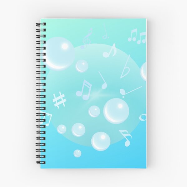 Item preview, Music Notation & Bubbles In Turquoise Green designed and sold by BrightrDayMusicArt.
