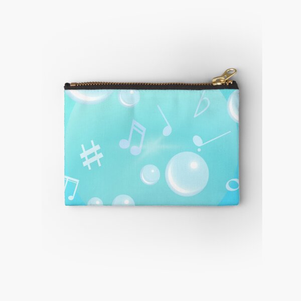 Aperçu de l'œuvre Notation musicale et bulles en vert turquoise créée et vendue par BrightrDayMusicArt.