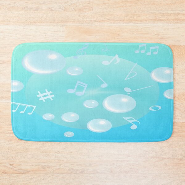 Item preview, Music Notation & Bubbles In Turquoise Green designed and sold by BrightrDayMusicArt.