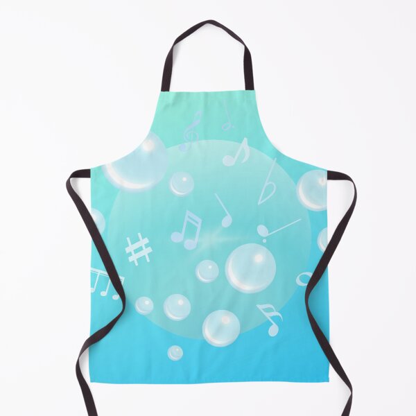 Item preview, Music Notation & Bubbles In Turquoise Green designed and sold by BrightrDayMusicArt.