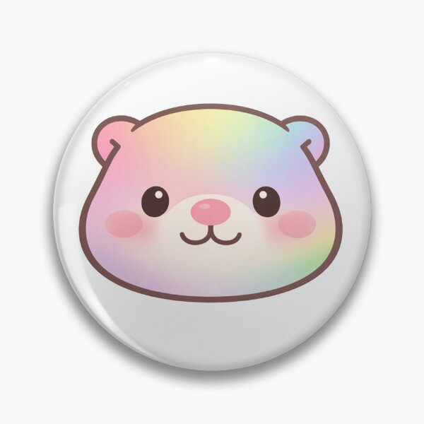 Item preview, Rainbow Pastel Kawaii Bear Face Cute Chibi Animal designed and sold by Owcomm.