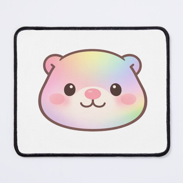 Item preview, Rainbow Pastel Kawaii Bear Face Cute Chibi Animal designed and sold by Owcomm.