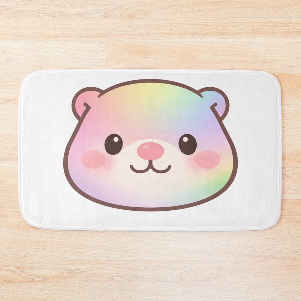Item preview, Rainbow Pastel Kawaii Bear Face Cute Chibi Animal designed and sold by Owcomm.