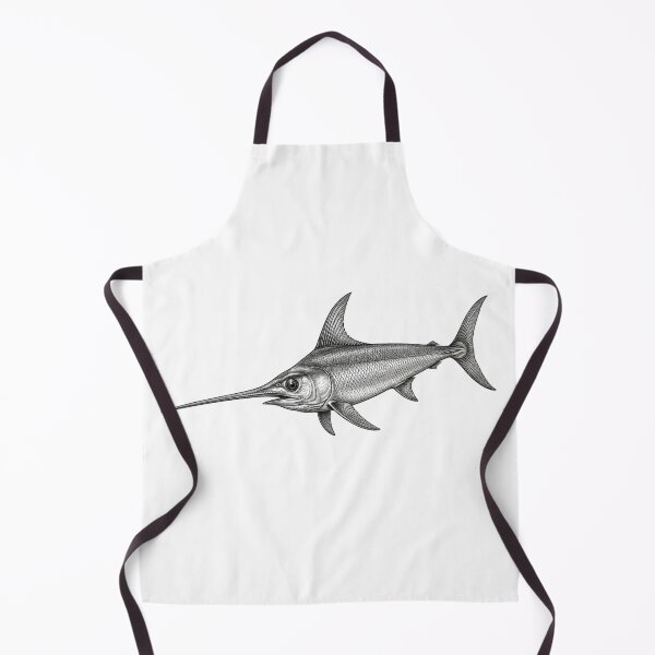 Item preview, Realistic black and white swordfish designed and sold by Minimalisticaly.