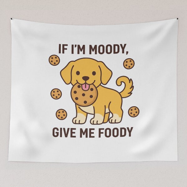 Item preview, Cute Moody Puppy Give Me Foody Golden Retriever designed and sold by k3rstman1.