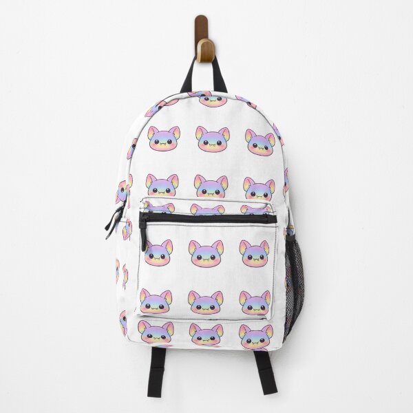 Item preview, Rainbow Pastel Kawaii Bat Face designed and sold by Owcomm.