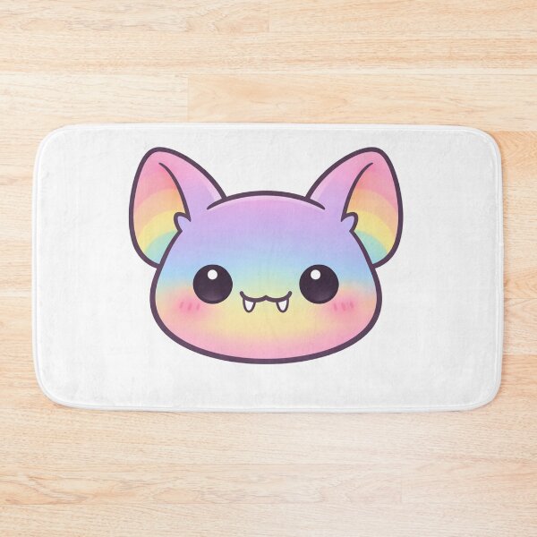Item preview, Rainbow Pastel Kawaii Bat Face designed and sold by Owcomm.