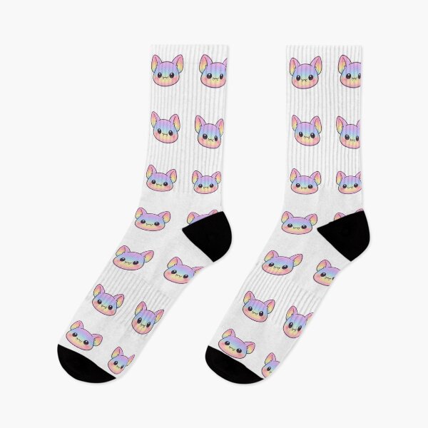 Item preview, Rainbow Pastel Kawaii Bat Face designed and sold by Owcomm.
