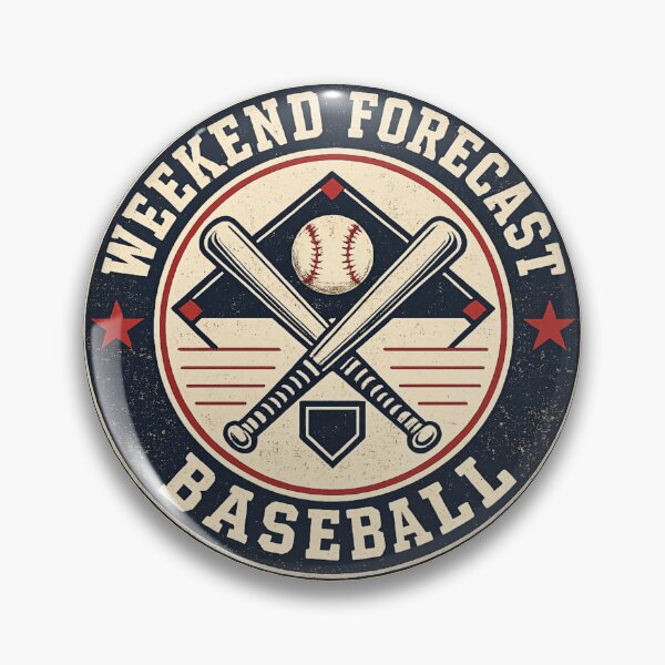 Item preview, Weekend Forecast Baseball Vintage Badge designed and sold by EastEndTownie.