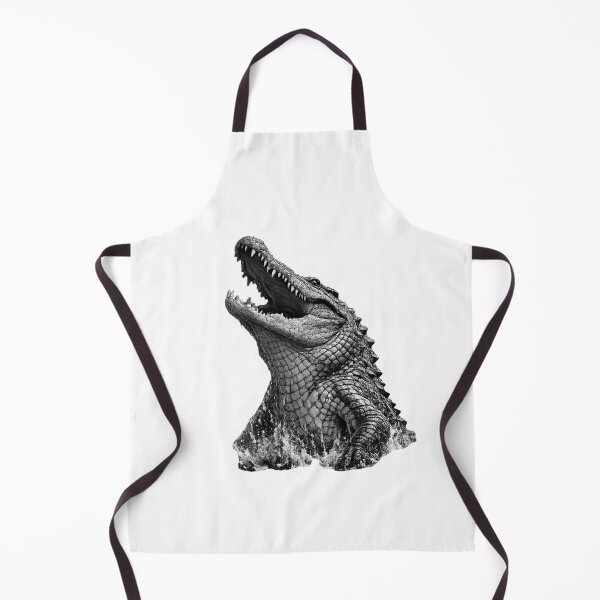 Item preview, Realistic black and white crocodille rising out of water designed and sold by Minimalisticaly.
