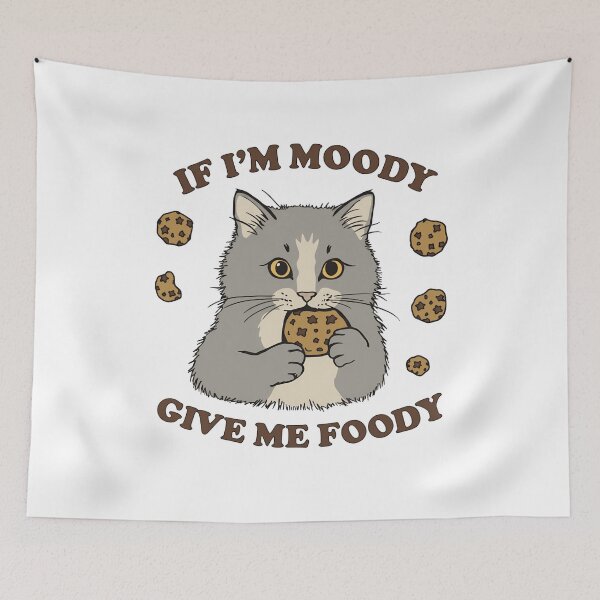 Item preview, Funny Moody Cat Eating Cookies Foodie Quote designed and sold by k3rstman1.