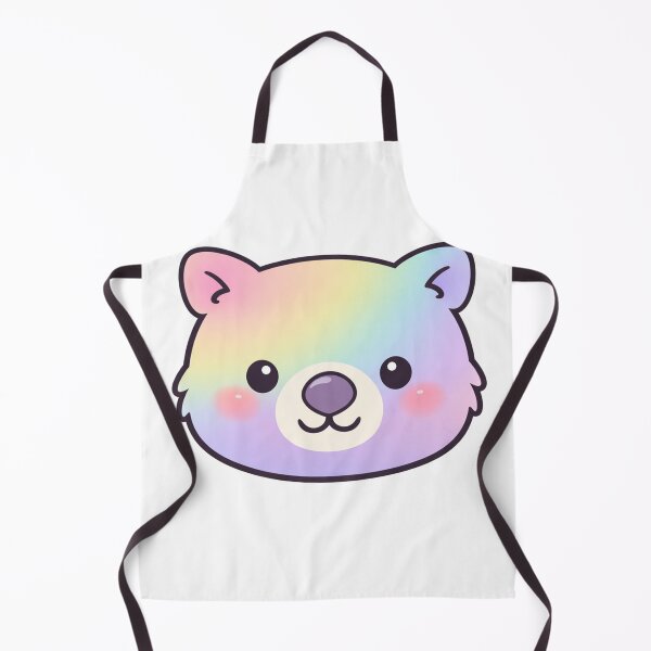 Item preview, Rainbow Pastel Kawaii Bear Face Cute Fluffy Animal designed and sold by Owcomm.