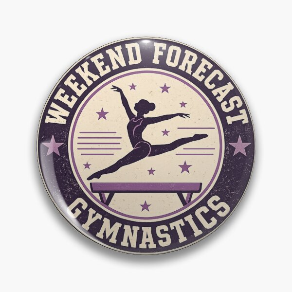 Item preview, Weekend Forecast Gymnastics Vintage Badge designed and sold by EastEndTownie.