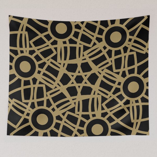 Item preview, Gold Art Deco Geometric Mandala - Interlocking Circle Pattern designed and sold by AtaraxiaCabin.