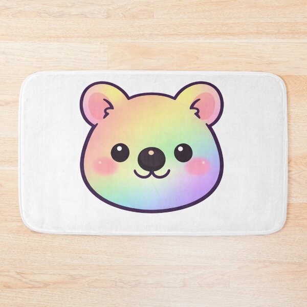 Item preview, Rainbow Pastel Kawaii Bear Face designed and sold by Owcomm.