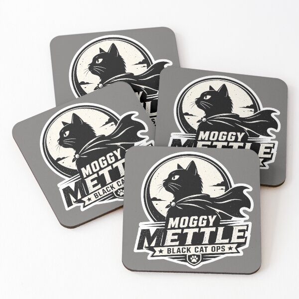 Item preview, Moggy Mettle Black Cat Ops Sticker - Tactical Cat Logo/Funny Black Cat Design/Cat Lover Gift/Vintage Badge Style  designed and sold by Halejo68.