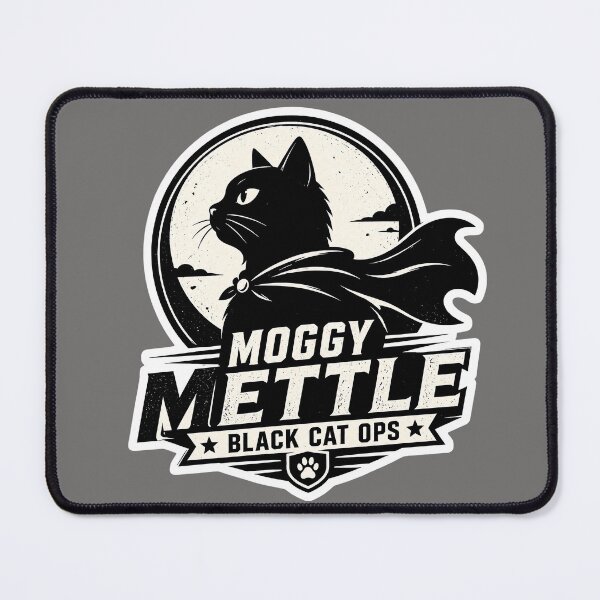 Item preview, Moggy Mettle Black Cat Ops Sticker - Tactical Cat Logo/Funny Black Cat Design/Cat Lover Gift/Vintage Badge Style designed and sold by Halejo68.