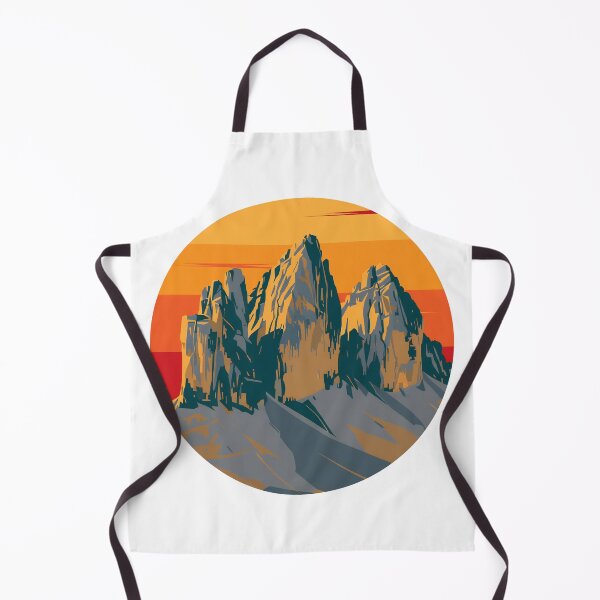 Item preview, Tre Cime di Lavaredo Dolomites Sunset Illustration designed and sold by SlothcoreVibes.