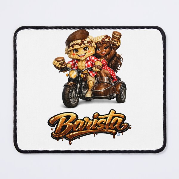 Item preview, Barista Riders – Café, Vibes & Side‑Car designed and sold by KRISS DEL - STUDIO.