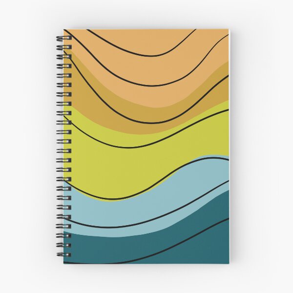 Item preview, AtaraxiaCabin | Topographic Wave No. 01 in Earthy Ochre & Teal designed and sold by AtaraxiaCabin.