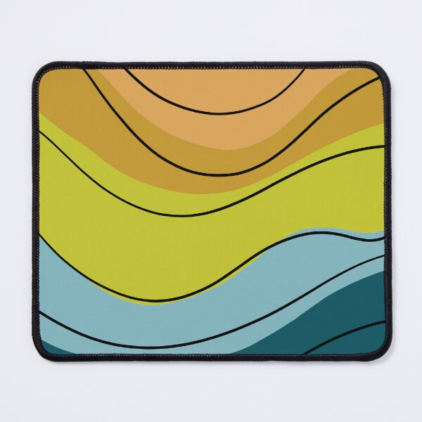 Item preview, AtaraxiaCabin | Topographic Wave No. 01 in Earthy Ochre & Teal designed and sold by AtaraxiaCabin.