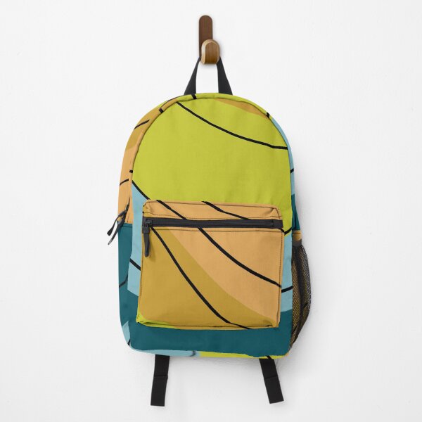 Item preview, AtaraxiaCabin | Topographic Wave No. 01 in Earthy Ochre & Teal designed and sold by AtaraxiaCabin.