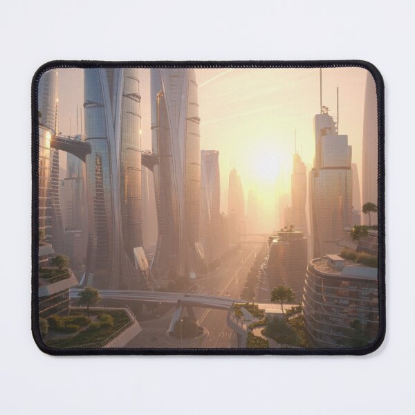 Item preview, Futuristic City Skyline Sunrise Advanced Civilizations designed and sold by SkyElevator.