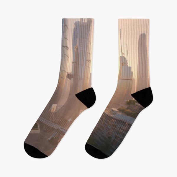 Item preview, Futuristic City Skyline Sunrise Advanced Civilizations designed and sold by SkyElevator.