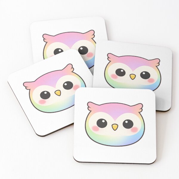 Item preview, Cute Rainbow Pastel Owl Kawaii designed and sold by Owcomm.