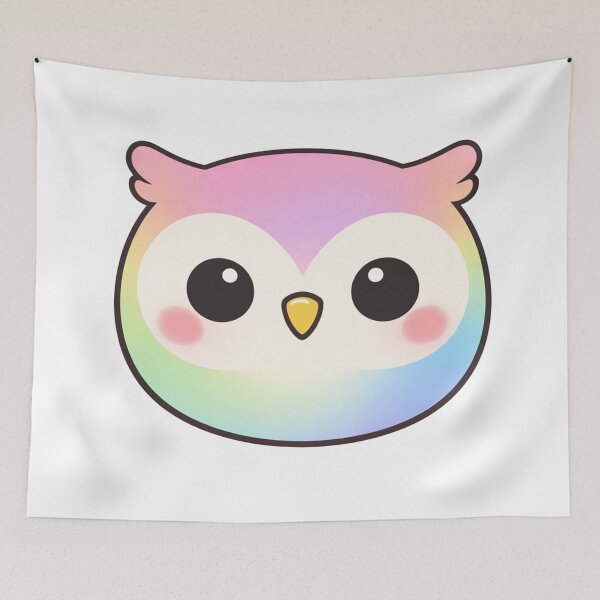 Item preview, Cute Rainbow Pastel Owl Kawaii designed and sold by Owcomm.