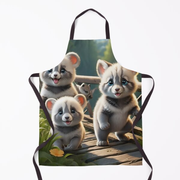 Item preview, Playful Baby Animal Friends on Wooden Bridge designed and sold by CASASIS_MERCH.