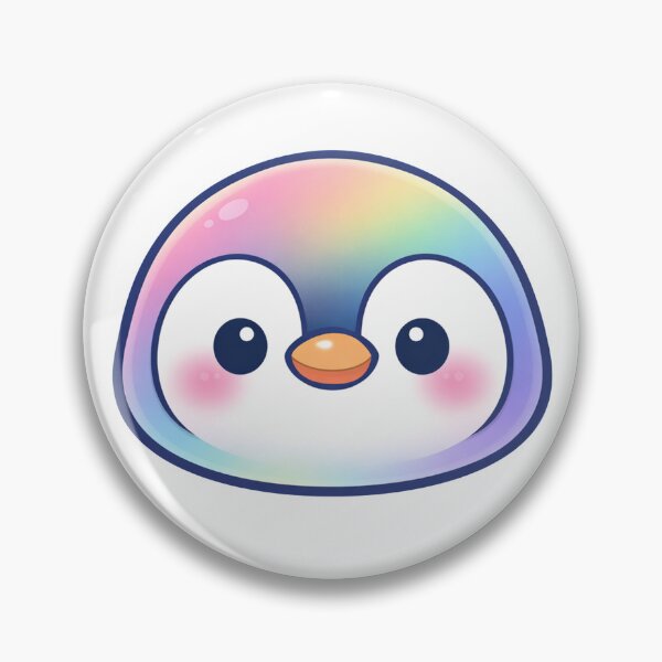 Item preview, Cute Rainbow Penguin Face Kawaii Pastel designed and sold by Owcomm.