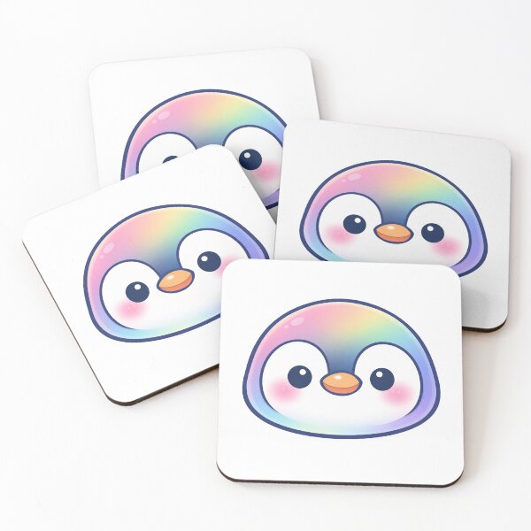 Item preview, Cute Rainbow Penguin Face Kawaii Pastel designed and sold by Owcomm.