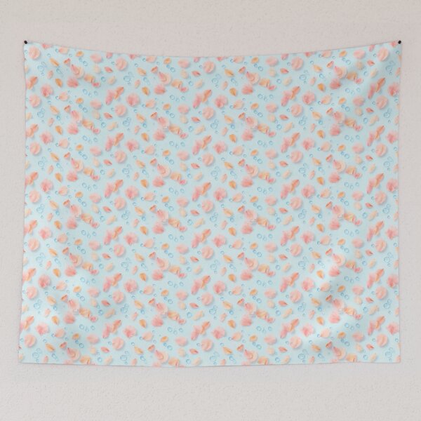 Item preview, Dreamy Pastel Pink Petals and Water Drops Pattern designed and sold by MT-Hub | Cute Aesthetic Art, Stickers & Phone Cases.