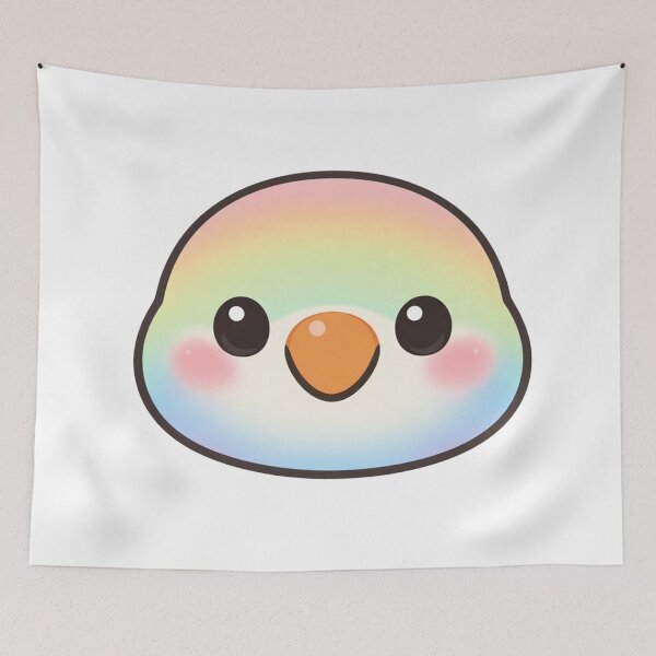 Item preview, Cute Rainbow Pastel Bird Face Kawaii designed and sold by Owcomm.