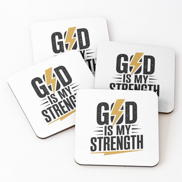 Item preview, God Is My Strength Christian T-Shirt | Bold Faith Gym Religious Gift designed and sold by EvolusionPro.