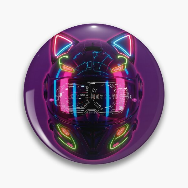 Item preview, Cyber Cat Helmet Neon Interface designed and sold by powersunlight.