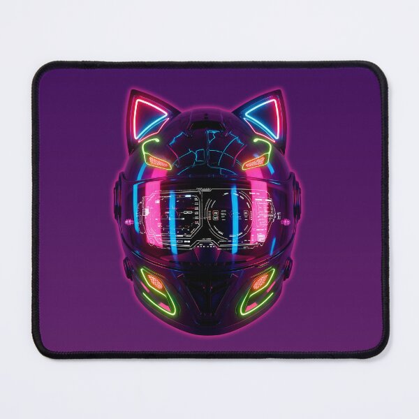 Item preview, Cyber Cat Helmet Neon Interface designed and sold by powersunlight.
